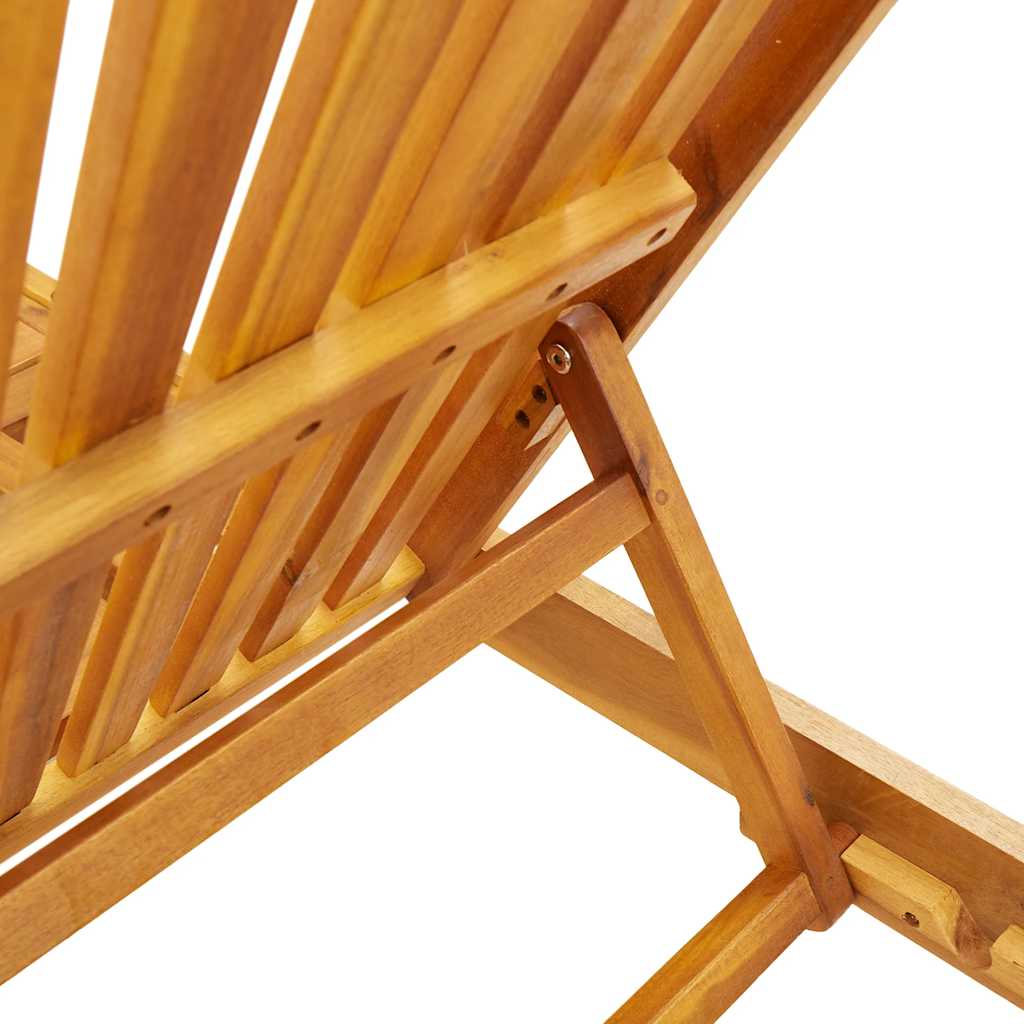 Sonnenliegen 2 Stk. mit Tisch Massivholz Akazie