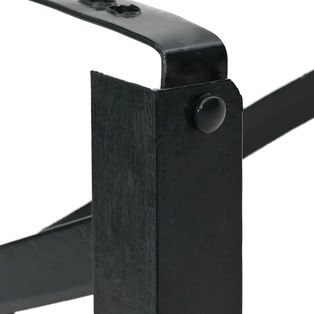 Bier Tischbein 2 stk. Schwarz 39 x 3 x 75 cm