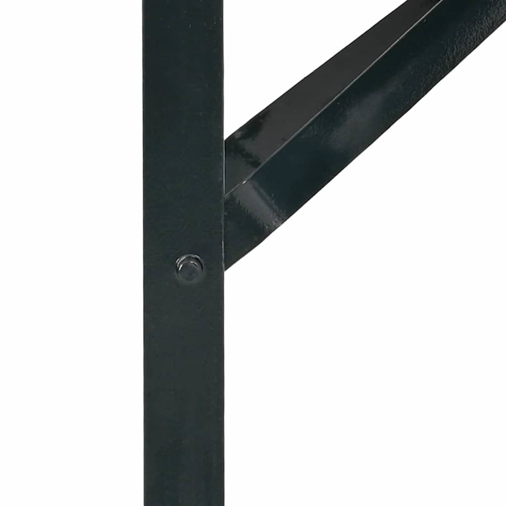 Bier Tischbein 2 stk. Schwarz 39 x 3 x 75 cm