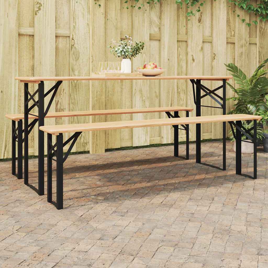 Bier Tischbein 2 stk. Schwarz 39 x 3 x 75 cm