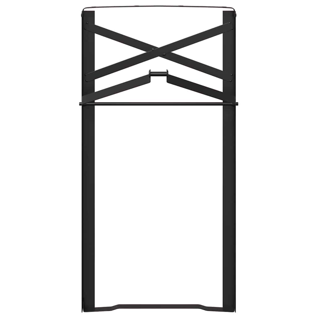 Bier Tischbein 2 stk. Schwarz 39 x 3 x 75 cm