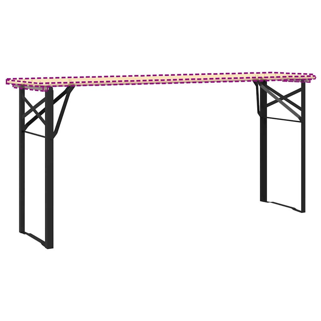 Bier Tischbein 2 stk. Schwarz 39 x 3 x 75 cm