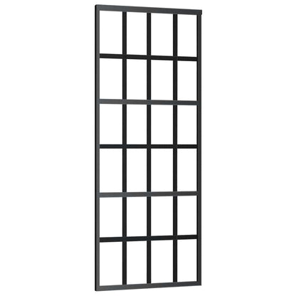 Schiebetür mit Beschlag 76x205 cm ESG-Glas & Aluminium