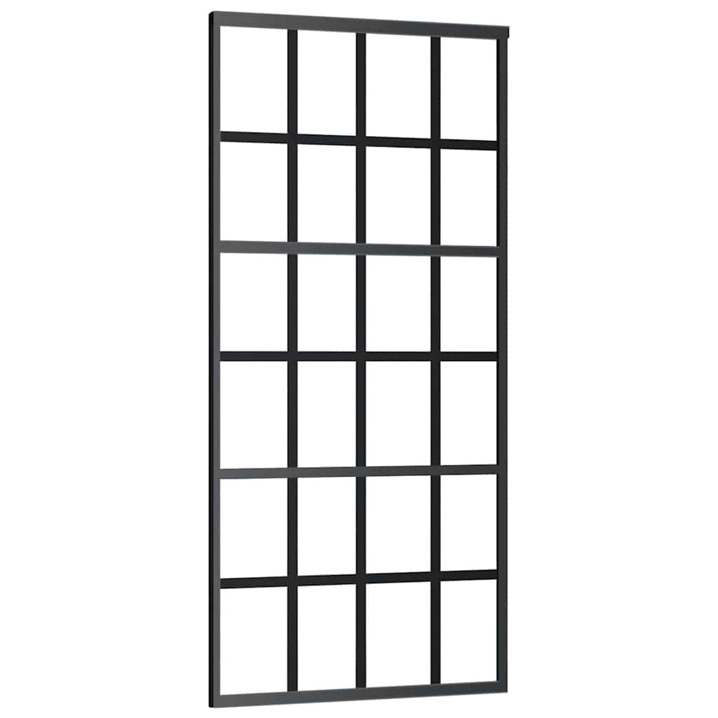 Schiebetür mit Beschlag 90x205 cm ESG-Glas & Aluminium
