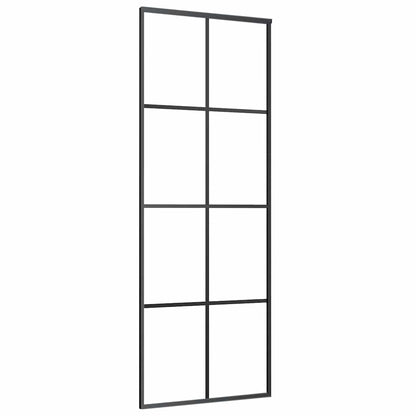 Schiebetür mit Beschlag 76x205 cm ESG-Glas & Aluminium