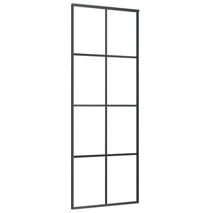 Schiebetür mit Beschlag 76x205 cm ESG-Glas & Aluminium