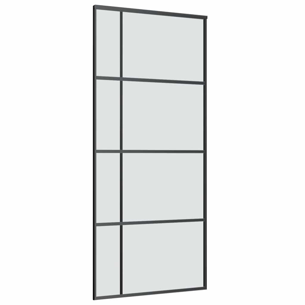 Schiebetür mit Beschlag 90x205 cm ESG-Glas & Aluminium