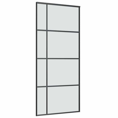 Schiebetür mit Beschlag 90x205 cm ESG-Glas & Aluminium