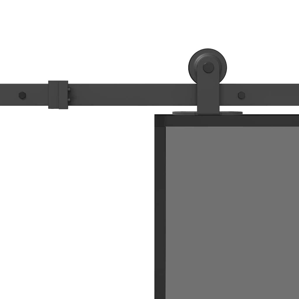 Schiebetür mit Beschlag 102,5x205 cm Hartglas & Aluminium