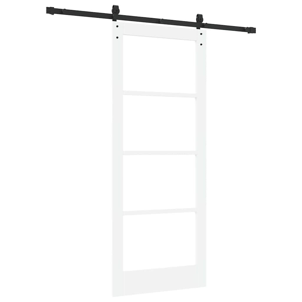 Schiebetür ORKDAL Weiß und Schwarz 83 x 202 cm