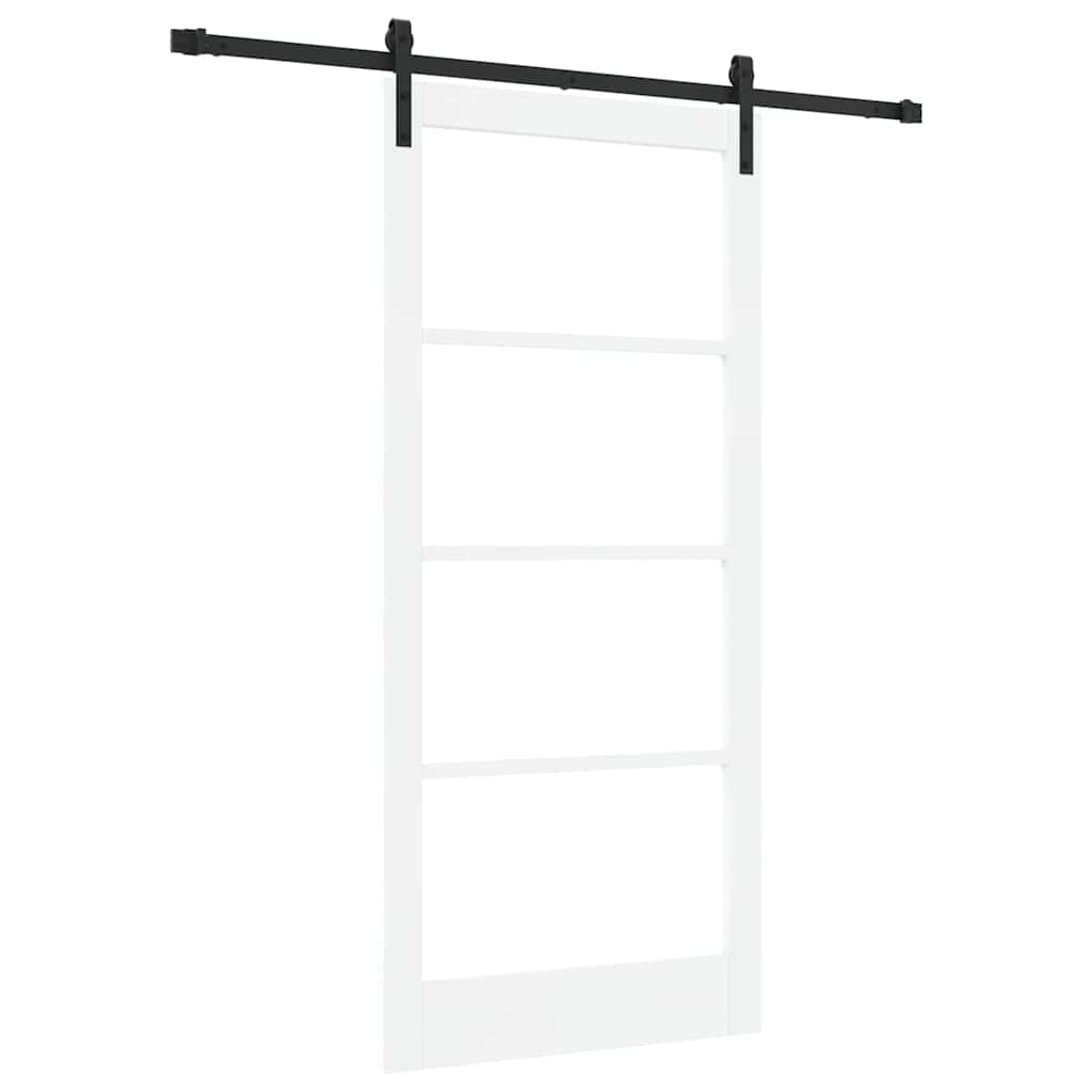 Schiebetür ORKDAL Weiß und Schwarz 93 x 202 cm