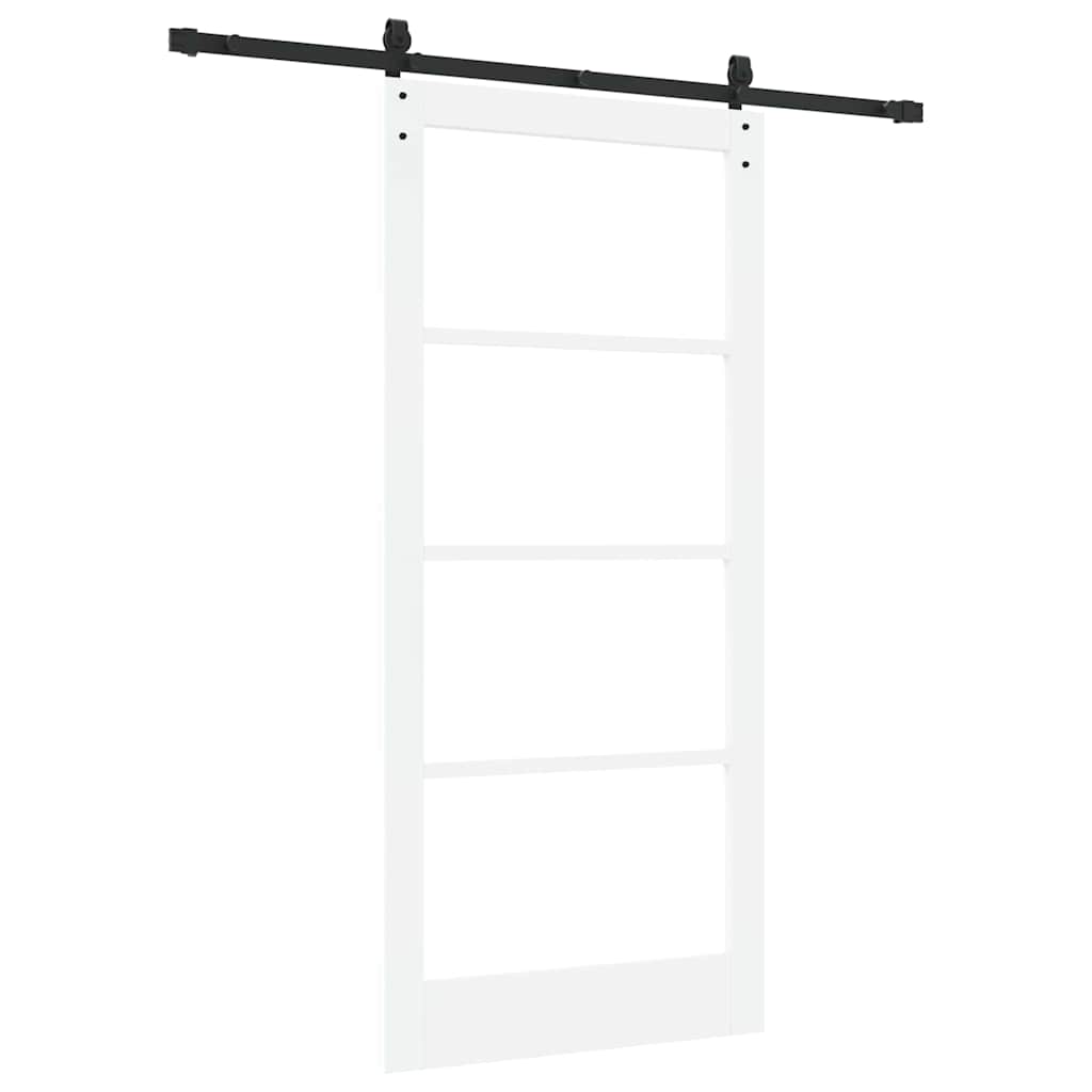 Schiebetür ORKDAL Weiß und Schwarz 93 x 202 cm