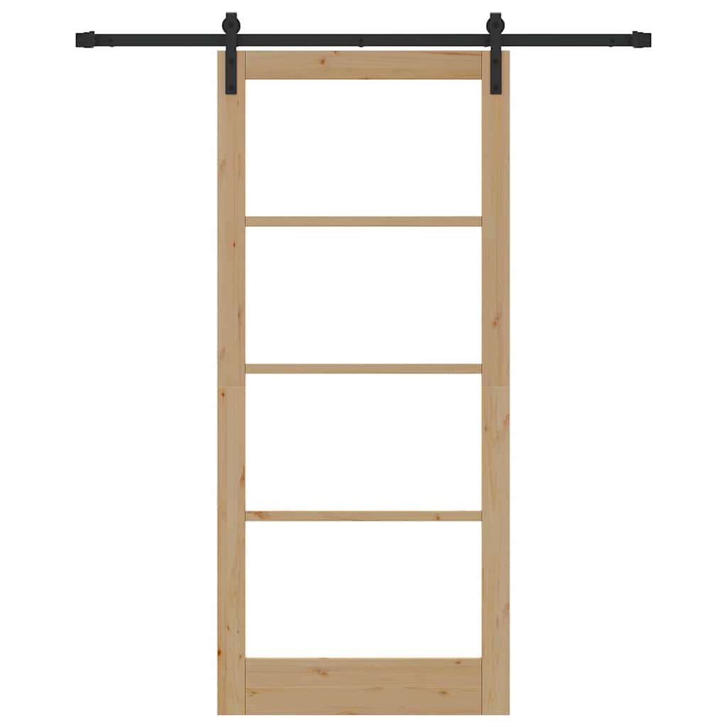 Schiebetür ORKDAL Natürlich und Schwarz 93 x 211 cm