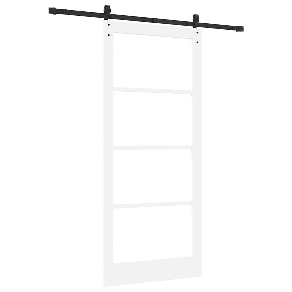 Schiebetür ORKDAL Weiß und Schwarz 93 x 211 cm