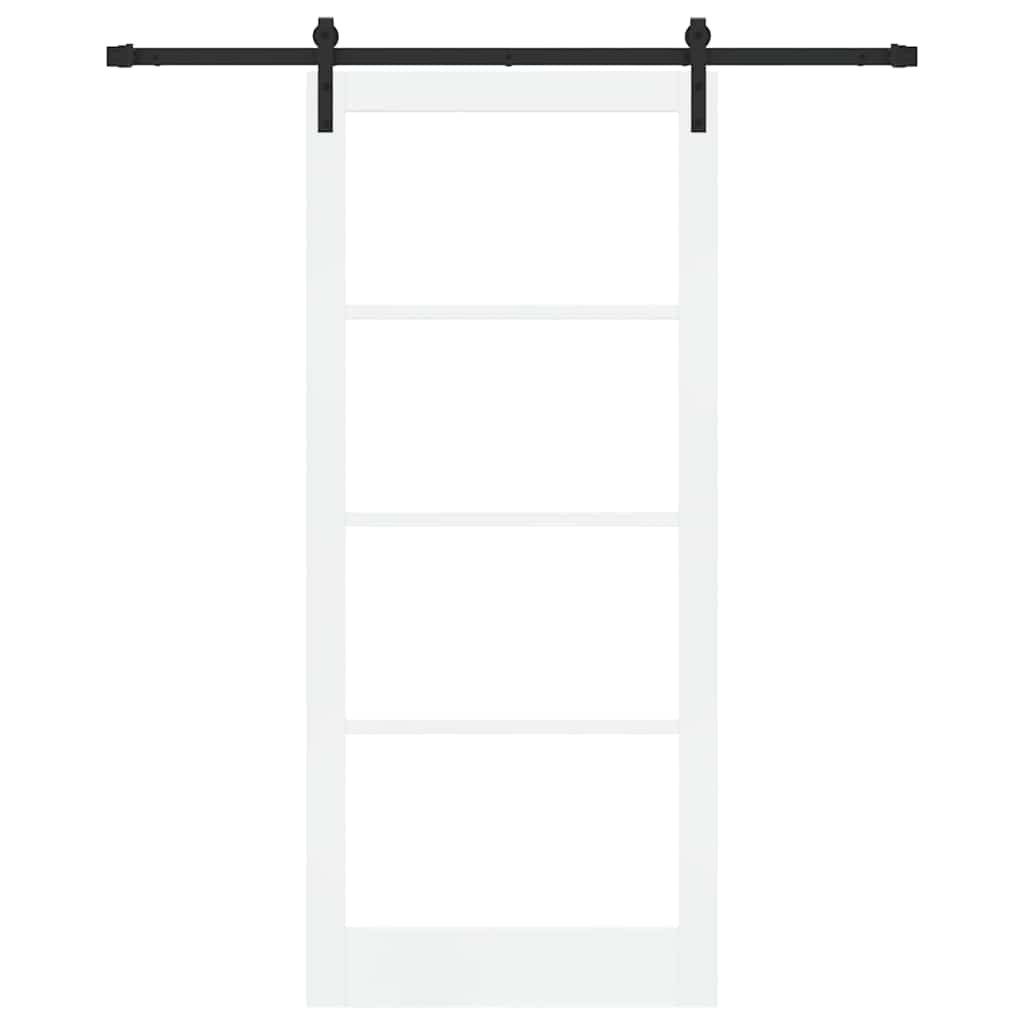 Schiebetür ORKDAL Weiß und Schwarz 93 x 211 cm