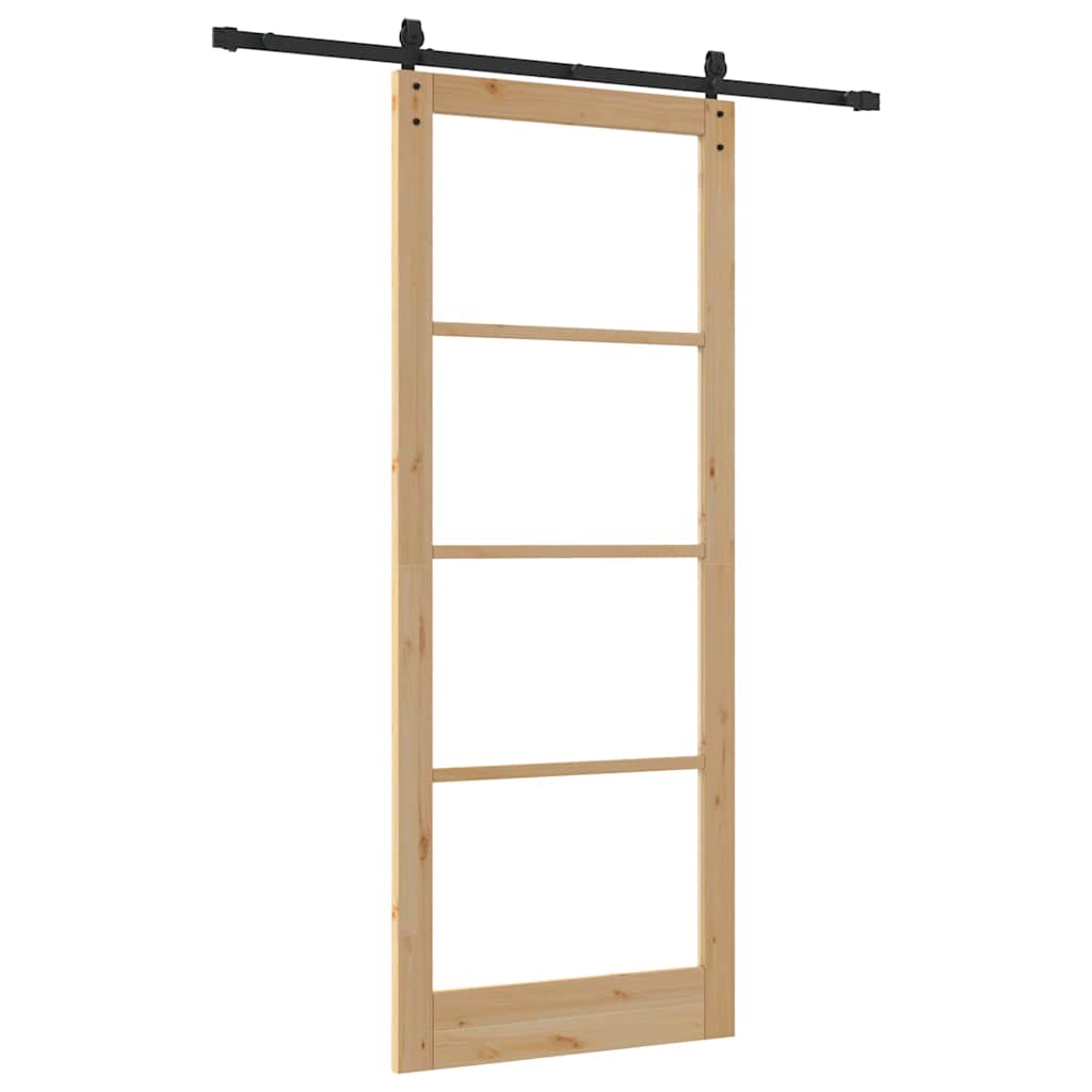Schiebetür ORKDAL Natürlich und Schwarz 93 x 232 cm