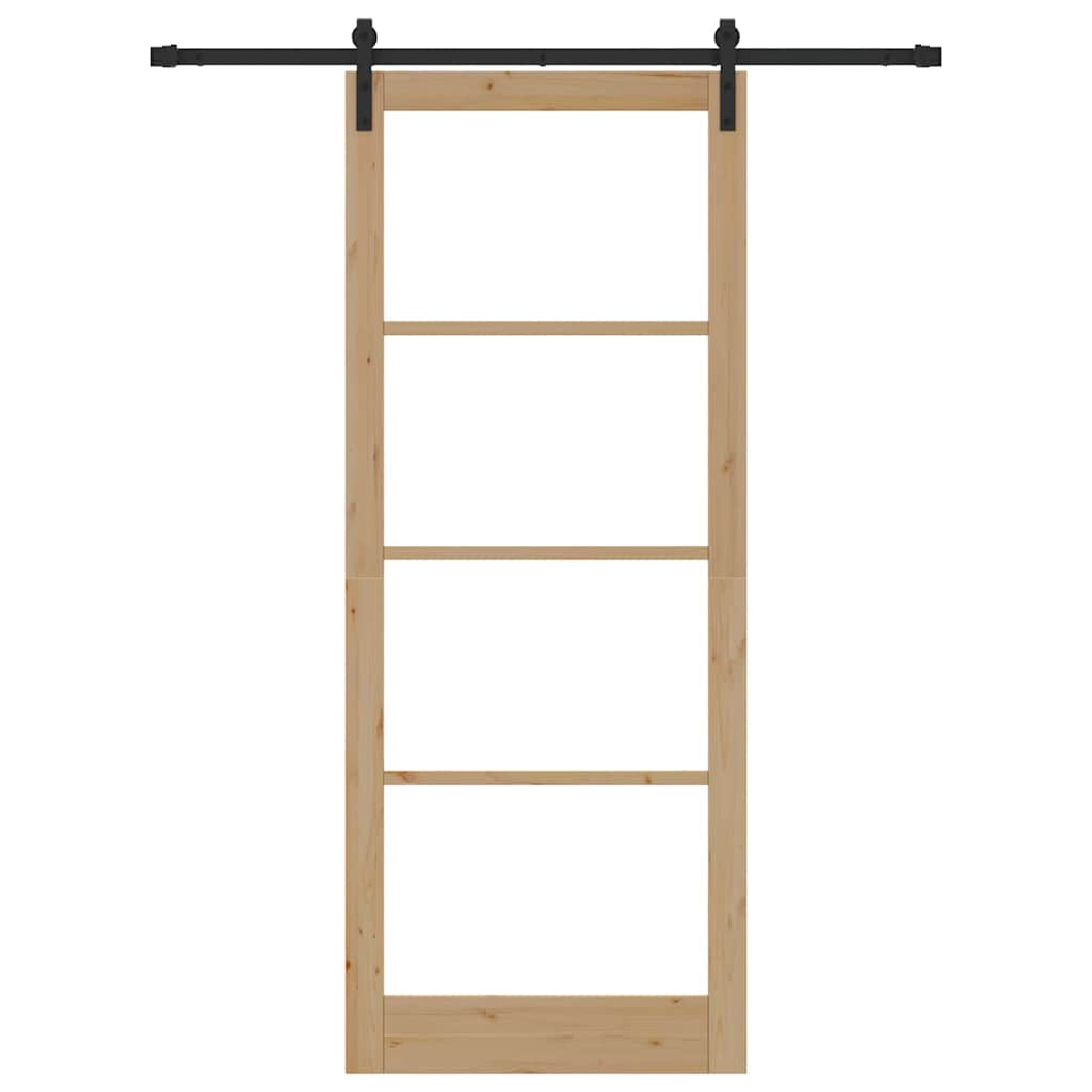Schiebetür ORKDAL Natürlich und Schwarz 93 x 232 cm