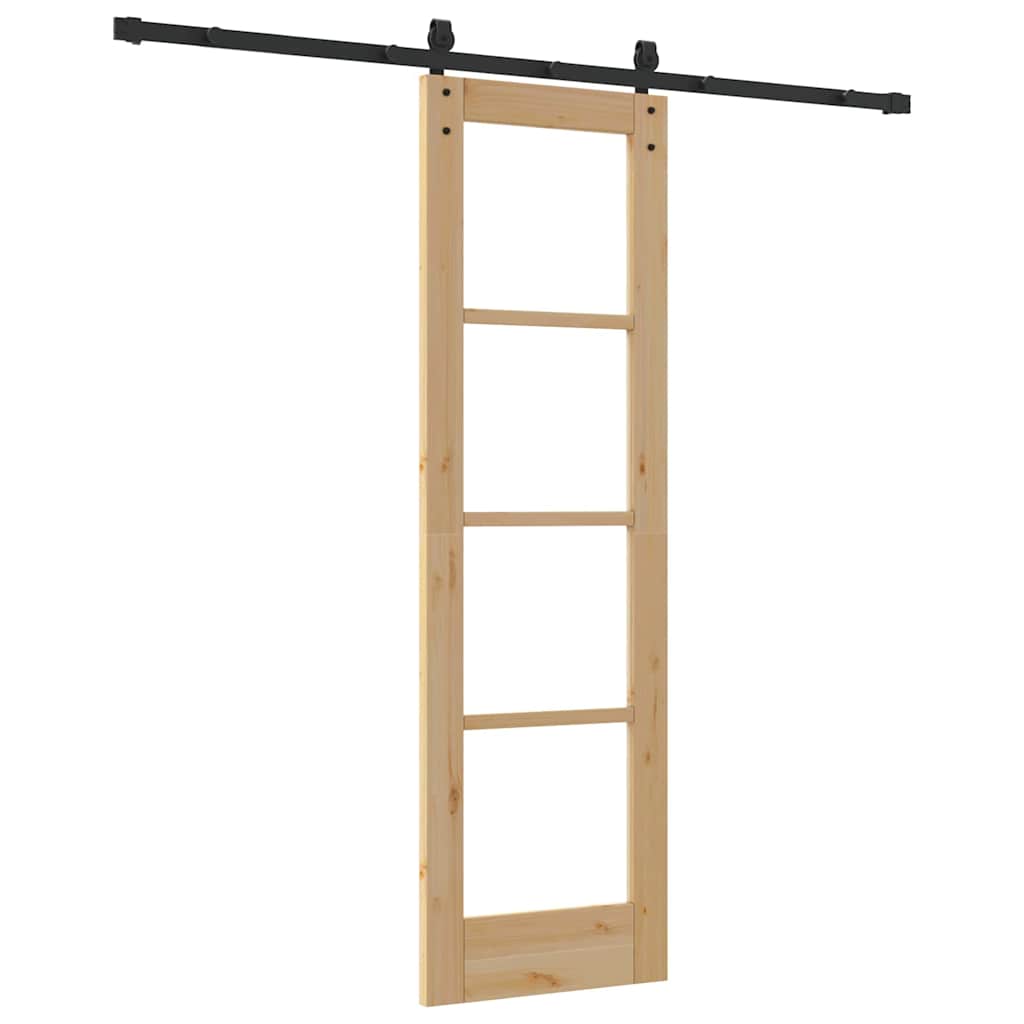Schiebetür ORKDAL Natürlich und Schwarz 61 x 198,5 cm
