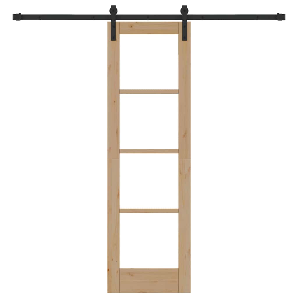 Schiebetür ORKDAL Natürlich und Schwarz 61 x 198,5 cm
