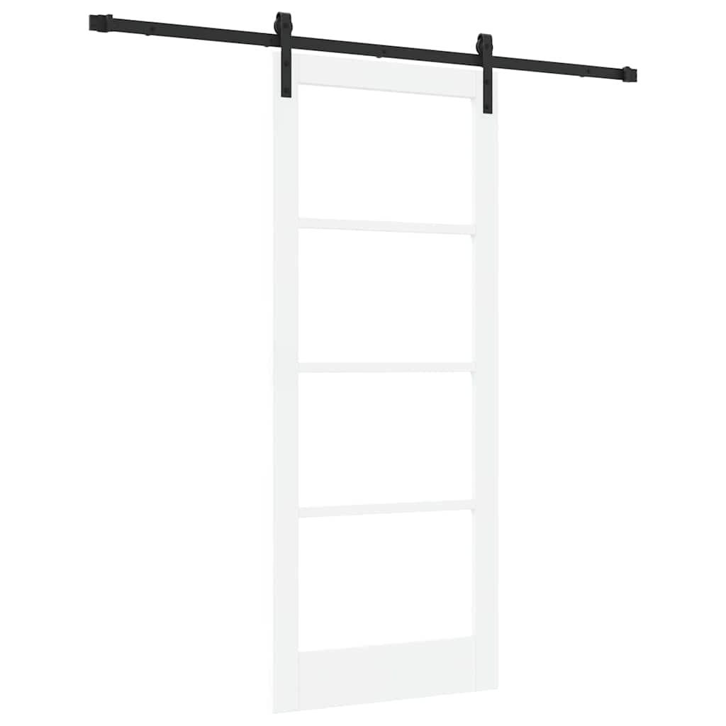 Schiebetür ORKDAL Weiß und Schwarz 83 x 202 cm