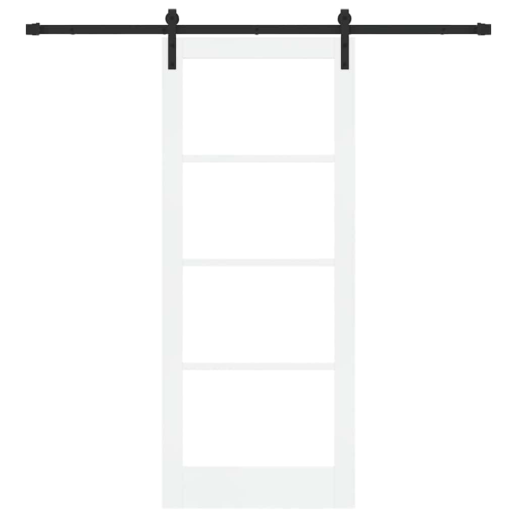 Schiebetür ORKDAL Weiß und Schwarz 83 x 202 cm