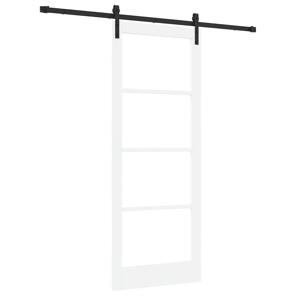 Schiebetür ORKDAL Weiß und Schwarz 83 x 211 cm