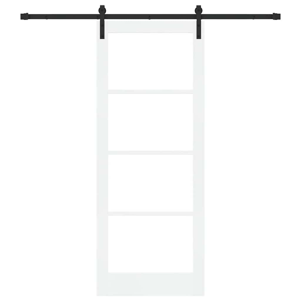 Schiebetür ORKDAL Weiß und Schwarz 83 x 211 cm