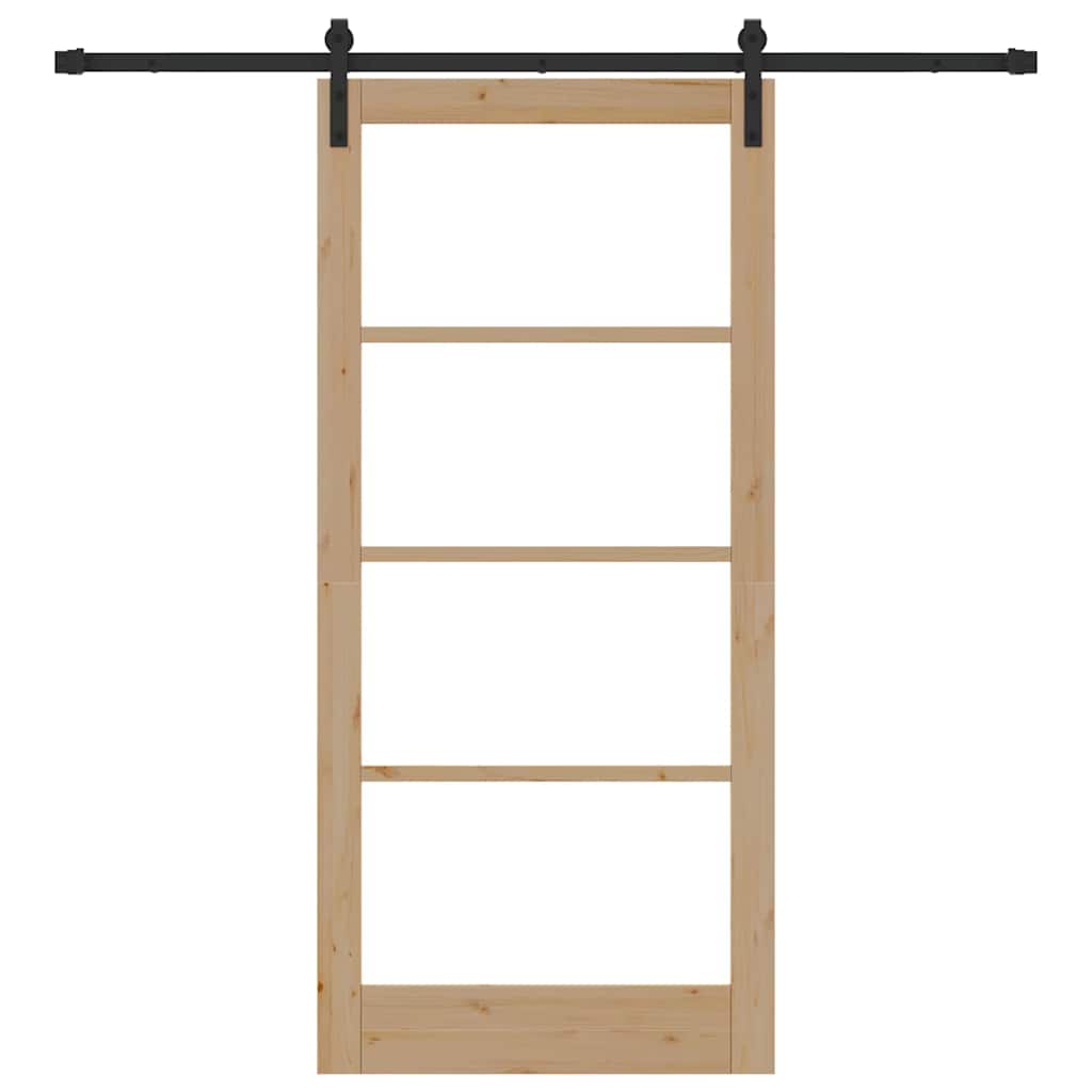 Schiebetür ORKDAL Natürlich und Schwarz 93 x 202 cm