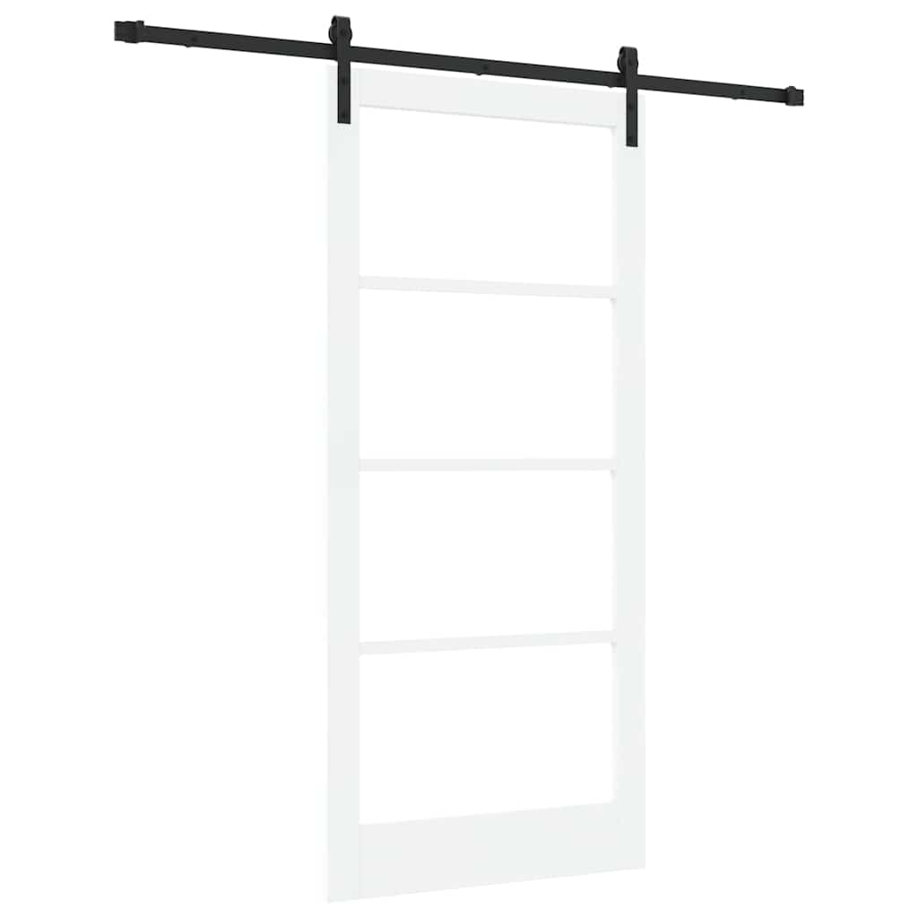 Schiebetür ORKDAL Weiß und Schwarz 93 x 202 cm