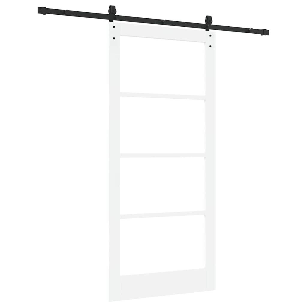 Schiebetür ORKDAL Weiß und Schwarz 93 x 202 cm
