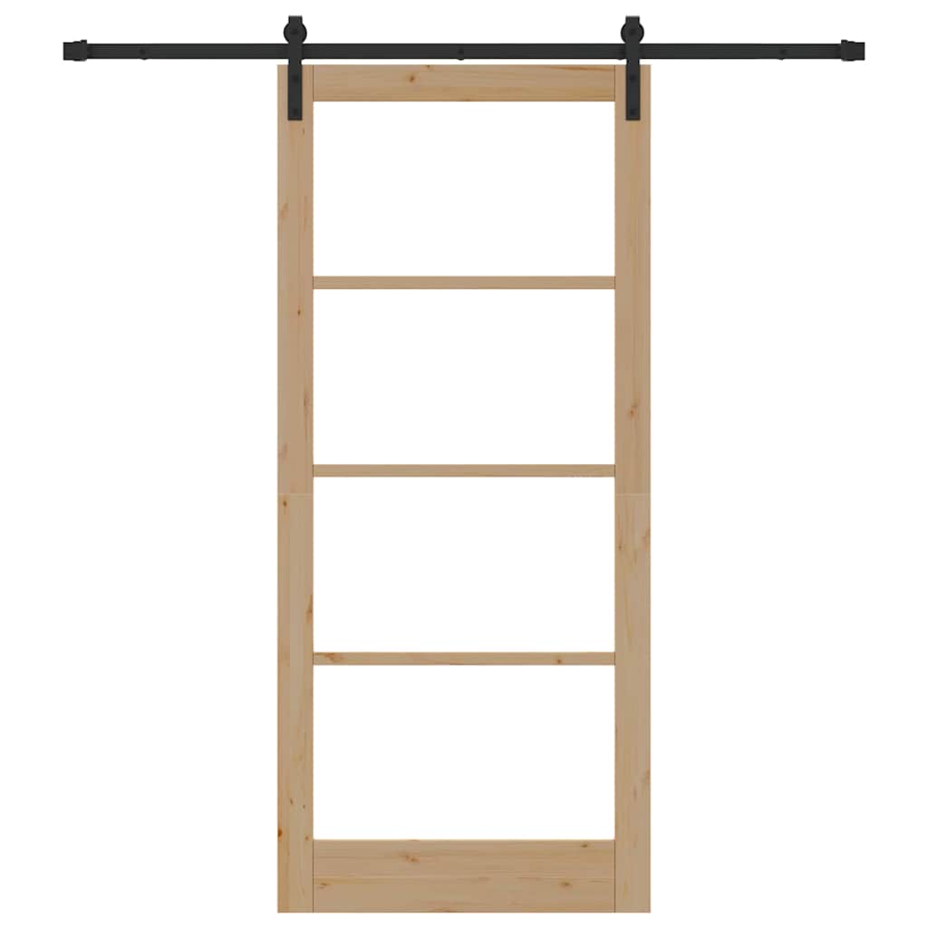 Schiebetür ORKDAL Natürlich und Schwarz 93 x 211 cm