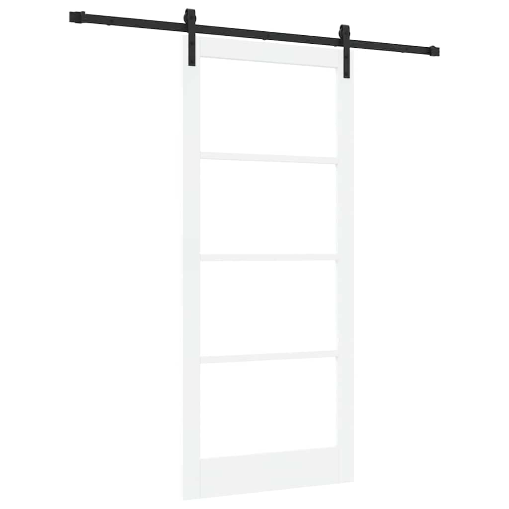Schiebetür ORKDAL Weiß und Schwarz 93 x 211 cm