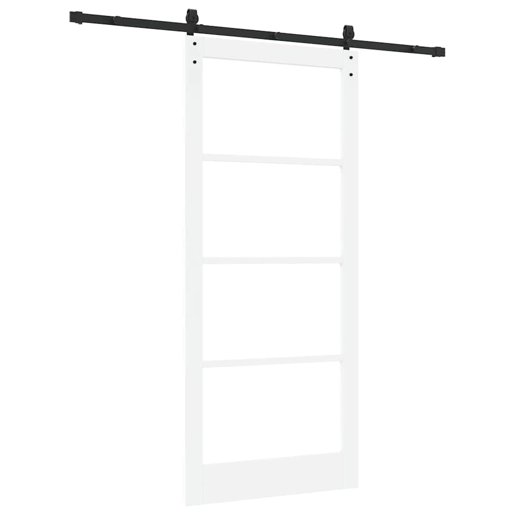 Schiebetür ORKDAL Weiß und Schwarz 93 x 211 cm