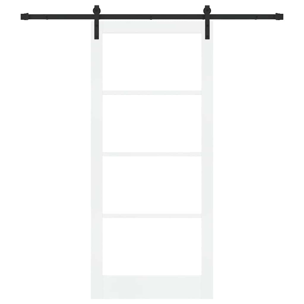 Schiebetür ORKDAL Weiß und Schwarz 93 x 211 cm