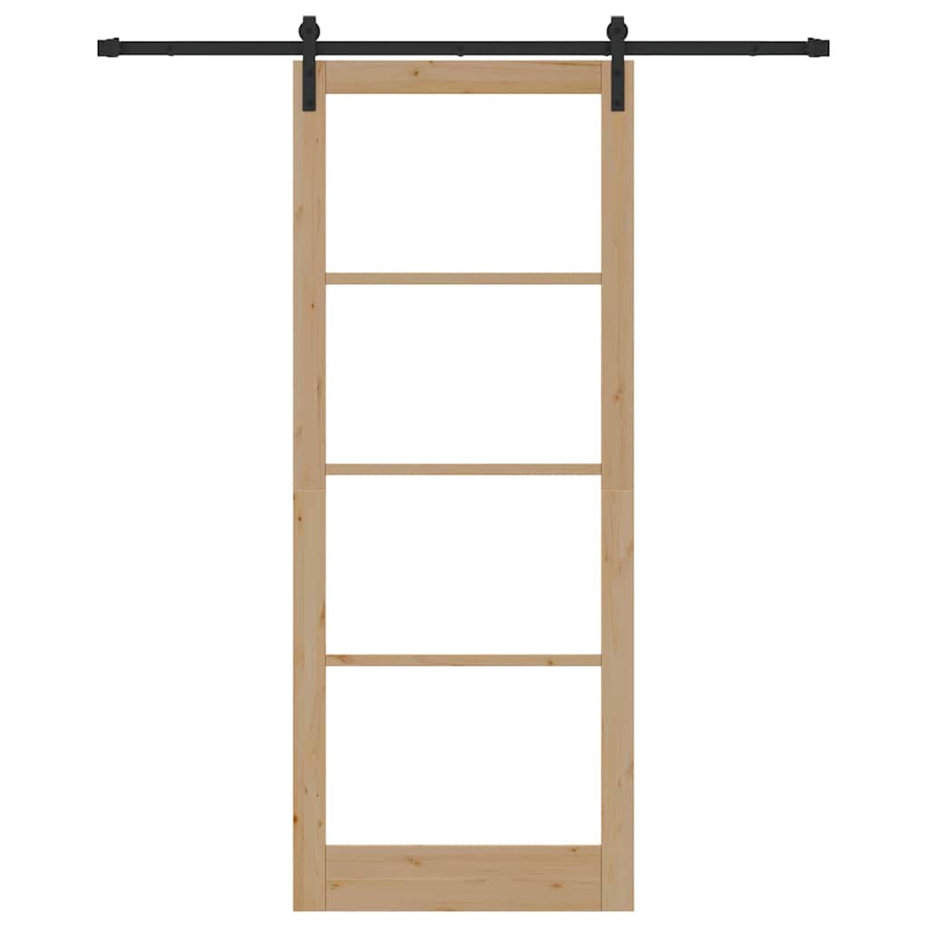 Schiebetür ORKDAL Natürlich und Schwarz 93 x 232 cm