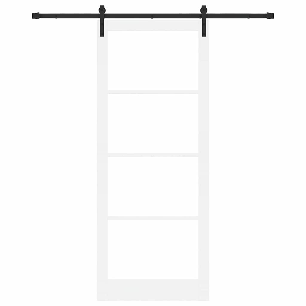 Schiebetür ORKDAL Weiß und Schwarz 93 x 232 cm