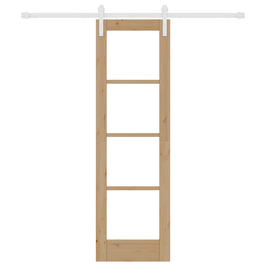 Schiebetür ORKDAL Natur 61 x 198,5 cm Solid Pine Wood and Glass