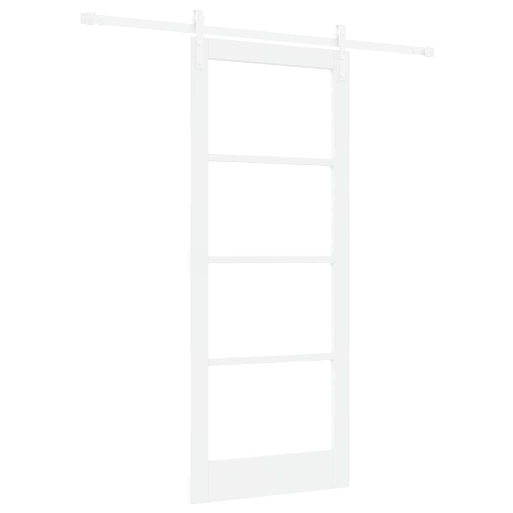 Schiebetür ORKDAL Weiß 83 x 202 cm Solid Pine Wood and Glass