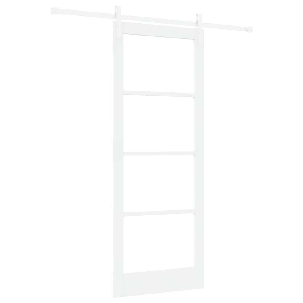 Schiebetür ORKDAL Weiß 83 x 211 cm Solid Pine Wood and Glass