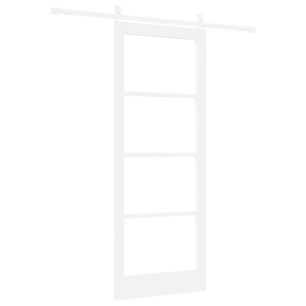 Schiebetür ORKDAL Weiß 83 x 211 cm Solid Pine Wood and Glass