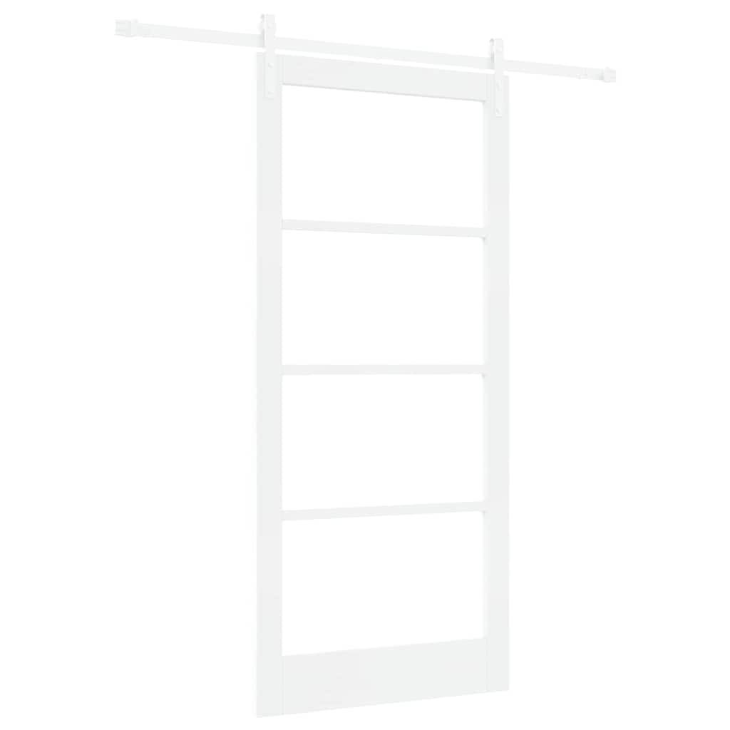 Schiebetür ORKDAL Weiß 93 x 202 cm Solid Pine Wood and Glass