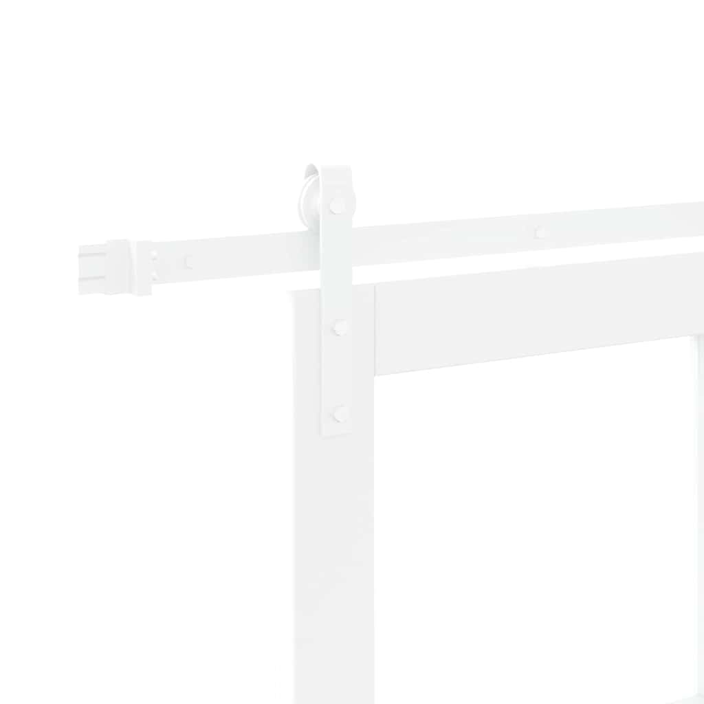 Schiebetür ORKDAL Weiß 93 x 211 cm Solid Pine Wood and Glass