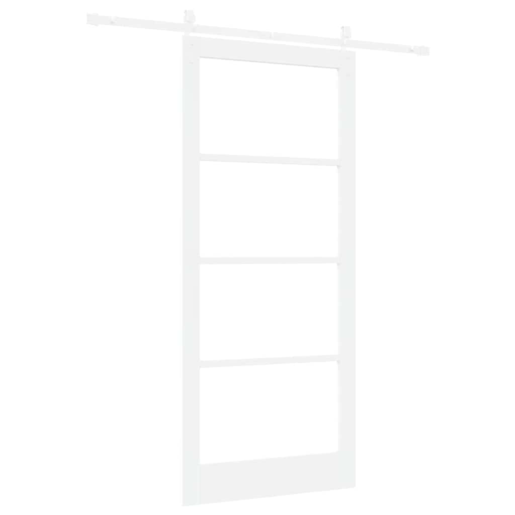 Schiebetür ORKDAL Weiß 93 x 211 cm Solid Pine Wood and Glass