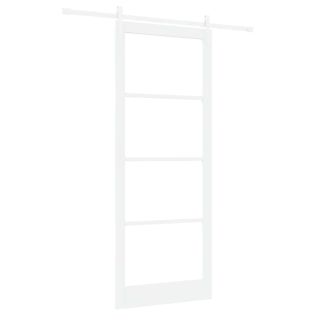 Schiebetür ORKDAL Weiß 93 x 232 cm Solid Pine Wood and Glass