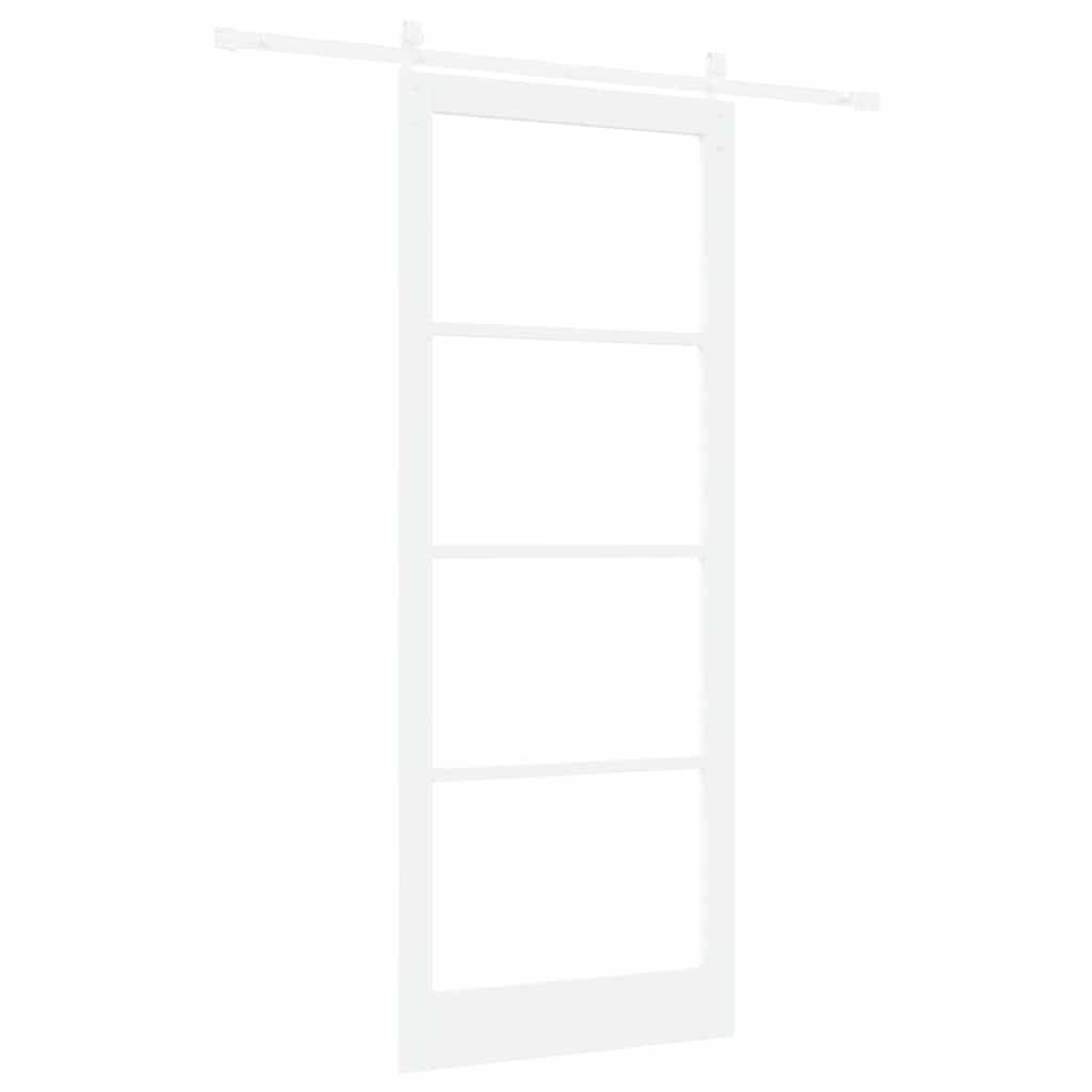 Schiebetür ORKDAL Weiß 93 x 232 cm Solid Pine Wood and Glass