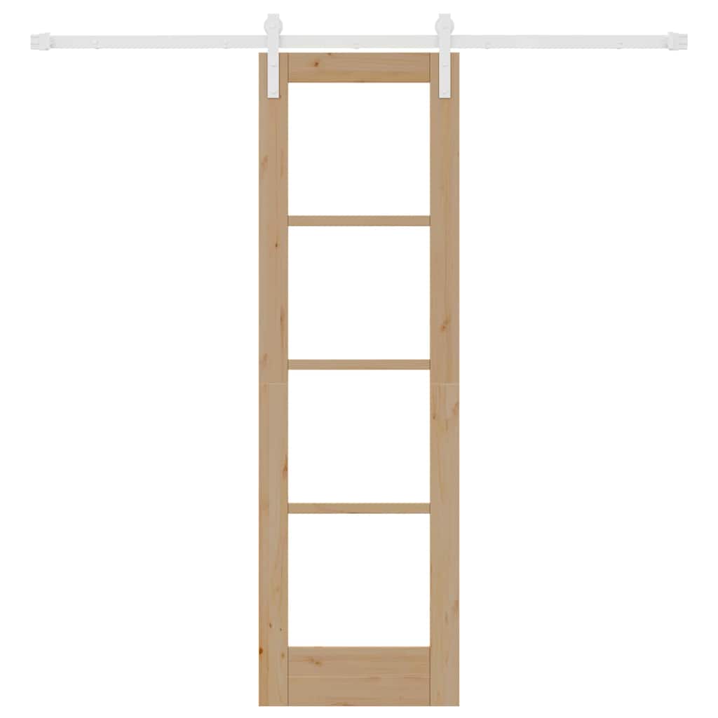Schiebetür ORKDAL Natur 61 x 198,5 cm Solid Pine Wood and Glass