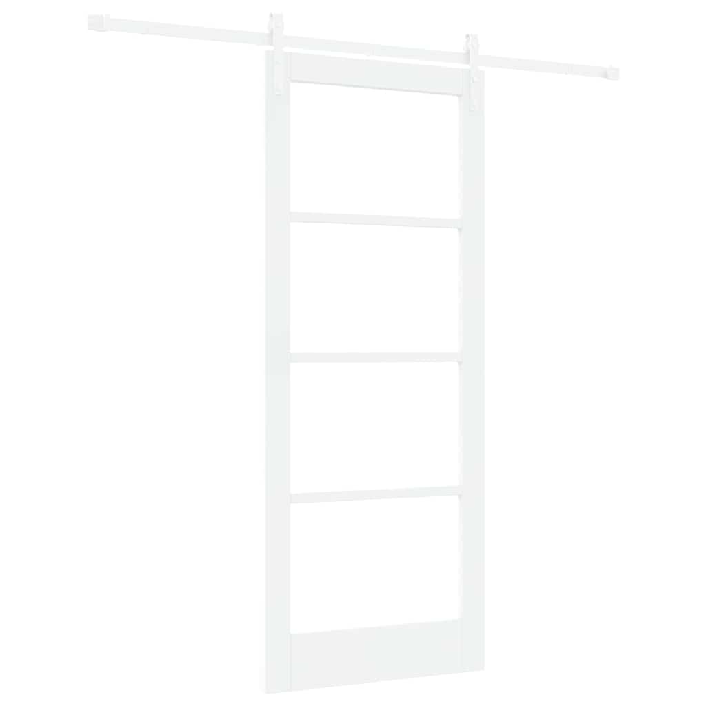 Schiebetür ORKDAL Weiß 83 x 202 cm Solid Pine Wood and Glass