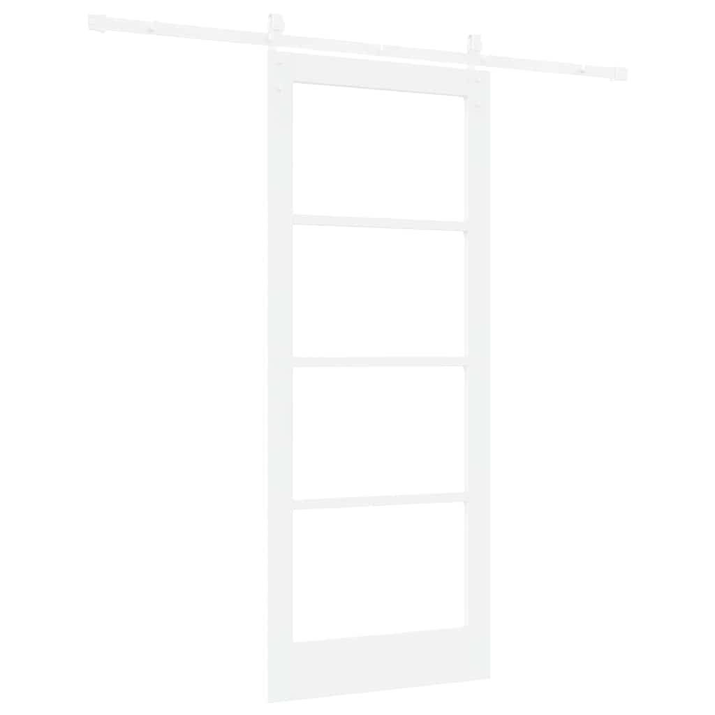 Schiebetür ORKDAL Weiß 83 x 202 cm Solid Pine Wood and Glass