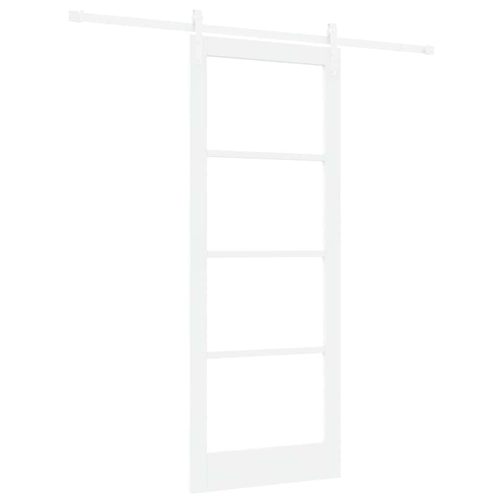 Schiebetür ORKDAL Weiß 83 x 211 cm Solid Pine Wood and Glass
