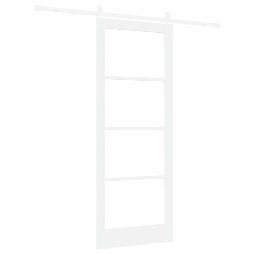 Schiebetür ORKDAL Weiß 83 x 211 cm Solid Pine Wood and Glass